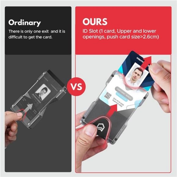 Money Clip Tactical Wallet, Carbon Fiber Wallet, RFID Blocking Minimalist Wallet - Picture 3 of 7